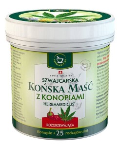 Szwajcarska końska maść rozgrzewająca z konopiami 250 ml - Herbamedicus