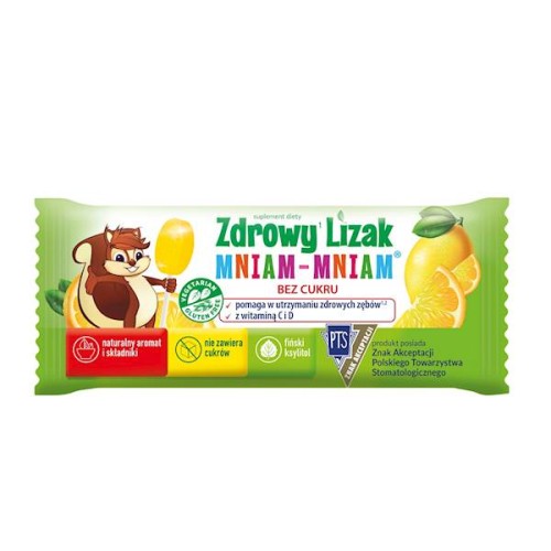 Zdrowy lizak Mniam-Mniam Cytryna z witaminą C i D - Starpharma
