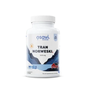 Tran Norweski 1000 mg smak cytrynowy 90 kapsułek - Osavi