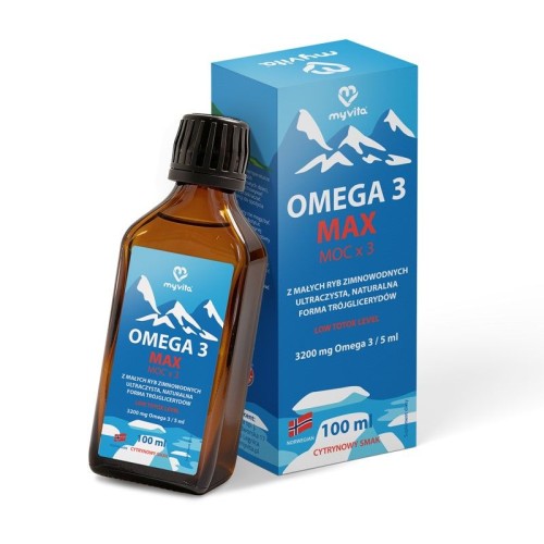Omega 3 MAX cytrynowa w płynie 100 ml - MyVita