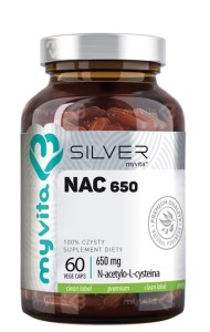 Silver N-acetylo-L-cysteina NAC 650 mg 60 kapsułek - MyVita