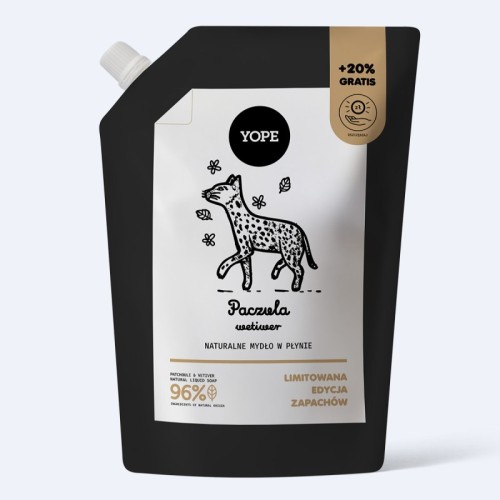 Mydło w płynie Paczula i Wetiwer refill 600 ml - Yope