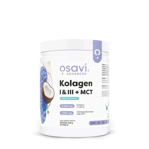 Kolagen I & III + MCT smak kokosowy 400 g - Osavi