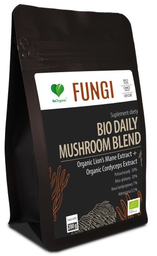 Bio Daily Mushroom Blend mieszanka grzybów na dzień 200 g - BeOrganic