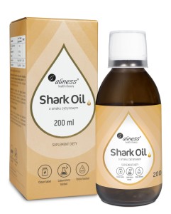 Shark oil olej z wątroby rekina cytrynowy smak 200 ml - Aliness