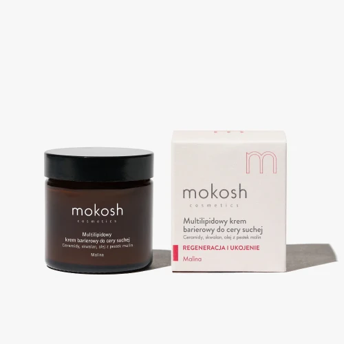 Multilipidowy krem barierowy do cery suchej Malina 60 ml - Mokosh