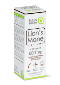 Lion's Mane Solo Soplówka jeżowata ekstrakt 600 mg krople 100 ml - Plon Pharm