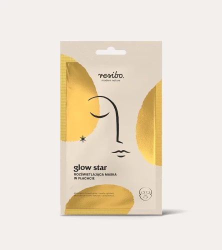 Glow Star Rozświetlająca maska w płachcie 1 szt - Resibo