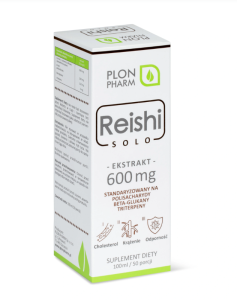 Reishi Solo Lokownica żółtawa ekstrakt 600 mg krople 100 ml - Plon Pharm
