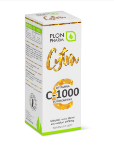 Cytra płynna witamina C-1000 buforowana krople 100 ml - Plon Pharm