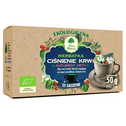 Herbatka Ciśnienie Krwi EKO 25 x 2 g fix - suplement diety - Dary Natury