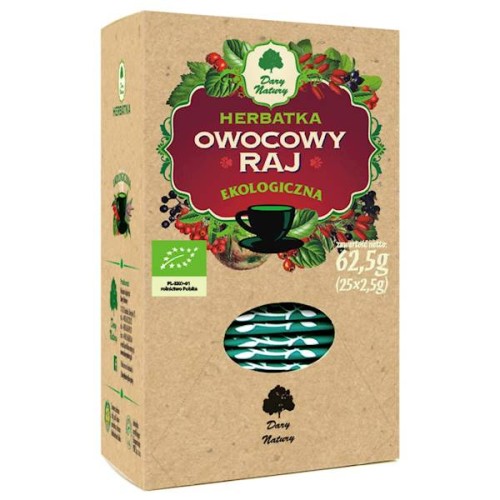 Herbatka Owocowy Raj EKO fix 25 x 2,5 g (saszetki) - Dary Natury