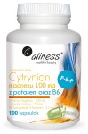 Cytrynian magnezu 100 mg z potasem 150 mg + witamina B6 (P-5-P) 100 kapsułek vege - Aliness