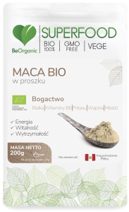 Maca BIO Superfood w proszku 200 g - BeOrganic