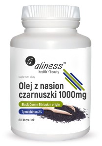 Olej z nasion czarnuszki 1000 mg 60 kapsułek - Aliness