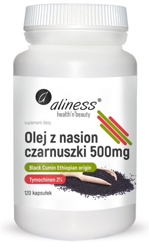 Olej z nasion czarnuszki 500 mg 120 kapsułek - Aliness