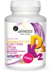 Naturalna witamina K2 mk7 Forte 200 µg z natto + D3 2000 IU 60 kapsułek - Aliness