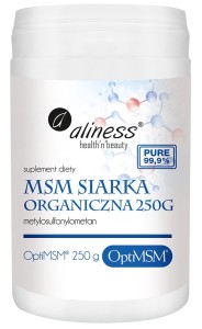 MSM siarka organiczna 250 g proszek - Aliness
