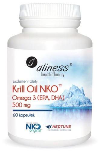 Krill Oil NKO 500 mg z astaksantyną 60 kapsułek - Aliness