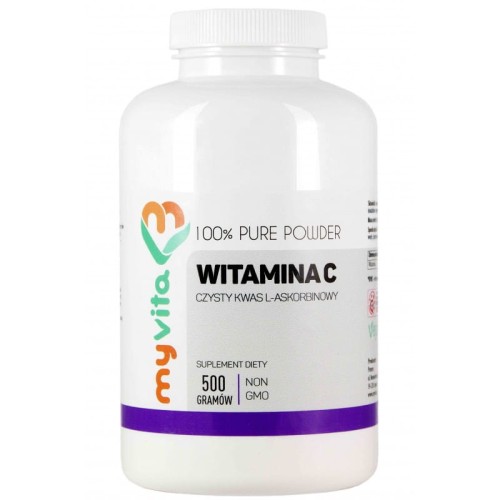 Witamina C kwas L-askorbinowy 1000 mg proszek 500 g - MyVita
