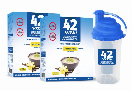42 Vital 2 x 510 g proszek + shaker 0,7 l - Aliness