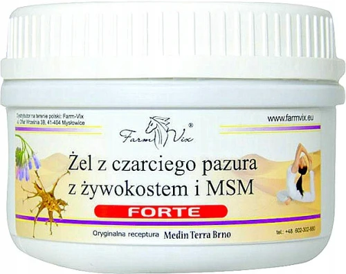 Żel czarci pazur z żywokostem i MSM FORTE 350 ml - Farm-Vix
