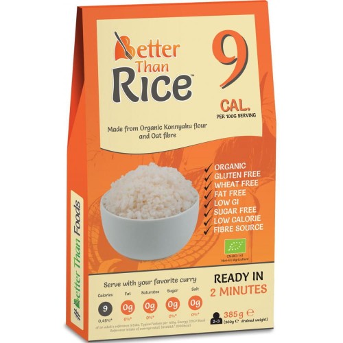 Makaron konjac Rice w kształcie ryżu bezglutenowy BIO 385 g - Better Than Foods