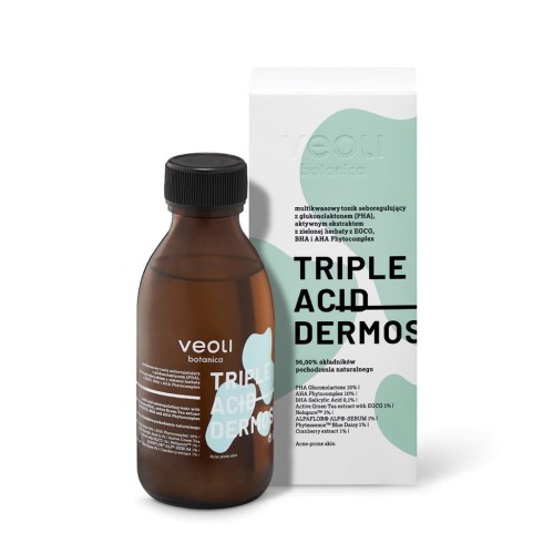 Aktywny multikwasowy tonik do twarzy Triple Acid Dermosolution 150 ml - Veoli Botanica