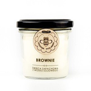 Brownie świeca z wosku sojowego 120 ml - Miodowa Mydlarnia