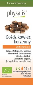Olejek eteryczny Goździkowiec korzenny Kruidnagel BIO 10 ml - Physalis