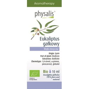 Olejek eteryczny Eukaliptus gałkowy BIO 10 ml - Physalis