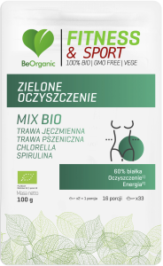 Zielone oczyszczenie mix BIO Fitness & Sport 100 g - BeOrganic 