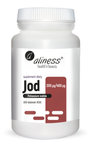 Jod jodek potasu 200 µg / 400 µg 200 tabletek vege - Aliness