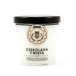Czekolada z Miętą świeca z wosku sojowego 120 ml - Miodowa Mydlarnia