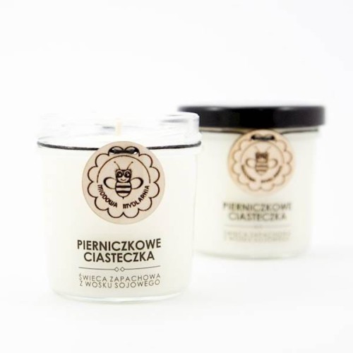 Pierniczkowe Ciasteczka - świeca z wosku sojowego 120 ml - Miodowa Mydlarnia