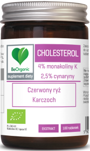 Cholesterol BIO czerwony ryż, karczoch 400 mg 100 tabletek - BeOrganic