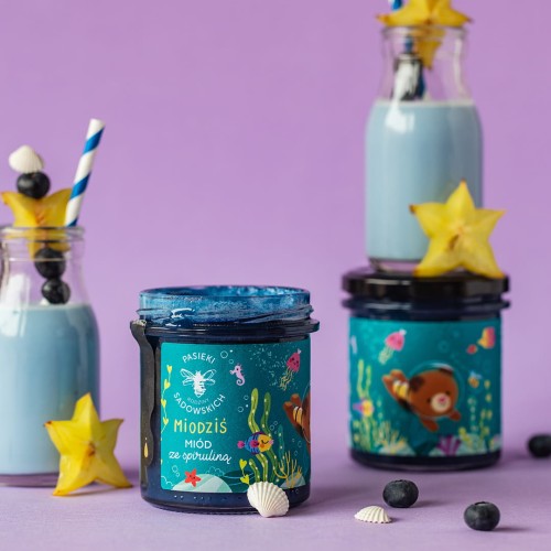Miód ze spiruliną Miodziś 430 g - Pasieki Rodziny Sadowskich