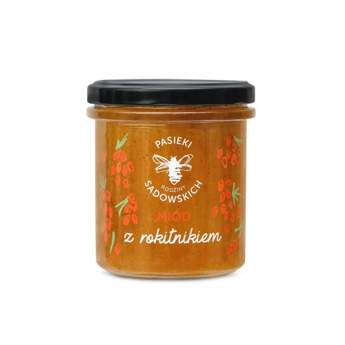 Miód z rokitnikiem 430 g - Pasieki Rodziny Sadowskich