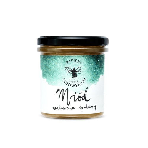 Miód nektarowo-spadziowy 450 g - Pasieki Rodziny Sadowskich
