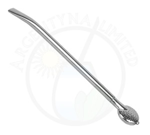 Bombilla do Yerba Mate metalowa, niklowana, rozkręcana ARG02 17,5 cm