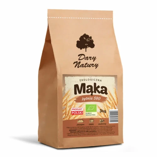 Mąka żytnia 580 EKO 3 kg - Dary Natury