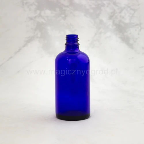 Butelka z niebieskiego szkła gwint 18 mm 100 ml - Nanga