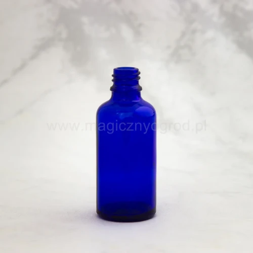 Butelka z niebieskiego szkła gwint 18 mm 50 ml - Nanga